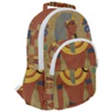 Egyptian Tutunkhamun Pharaoh Design Rounded Multi Pocket Backpack View2