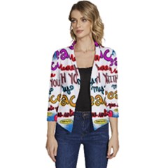 Christian Christianity Religion Women s Casual 3/4 Sleeve Spring Jacket by Celenk