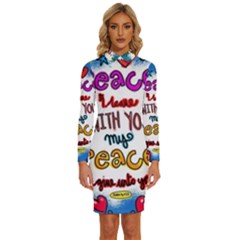 Christian Christianity Religion Long Sleeve Shirt Collar Bodycon Dress by Celenk