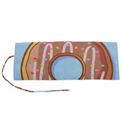 Dessert Food Donut Sweet Decor Chocolate Bread Roll Up Canvas Pencil Holder (s) by Uceng
