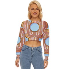 Dessert Food Donut Sweet Decor Chocolate Bread Lightweight Long Sleeve Sweatshirt by Uceng
