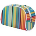 Colorful Rainbow Striped Pattern Stripes Background Make Up Case (Medium) View2