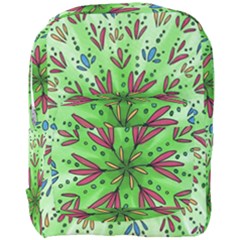 Flower Mandala Art Drawing Spring Background Full Print Backpack by Uceng