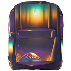 Ai Generated Mushrooms Wallpaper Full Print Backpack by Uceng