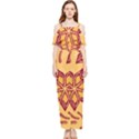Flower Mandala Template Sketch Drawing Art Draped Sleeveless Chiffon Jumpsuit View1