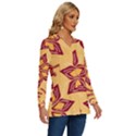 Flower Mandala Template Sketch Drawing Art Long Sleeve Drawstring Hooded Top View3