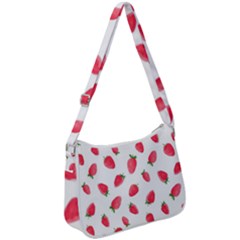 Strawberry Zip Up Shoulder Bag by SychEva