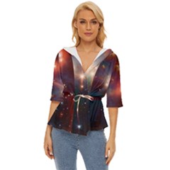 Astrology Astronomical Cluster Galaxy Nebula Lightweight Drawstring Hooded Top by Jancukart
