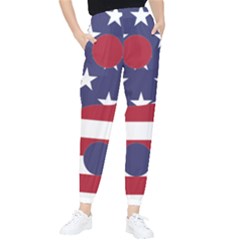Yang Yin America Flag Abstract Art Asian Balance Women s Tapered Pants by Wegoenart