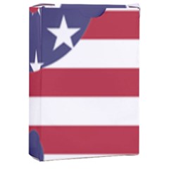 Yang Yin America Flag Abstract Art Asian Balance Playing Cards Single Design (rectangle) With Custom Box by Wegoenart