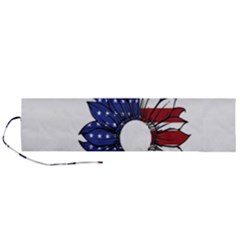 Us Flag Flower Sunshine Flag America Usa Roll Up Canvas Pencil Holder (l) by Wegoenart