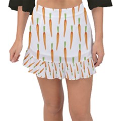 Carrot Fishtail Mini Chiffon Skirt by SychEva