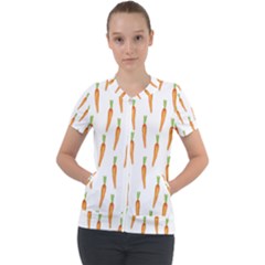 Carrot Short Sleeve Zip Up Jacket by SychEva
