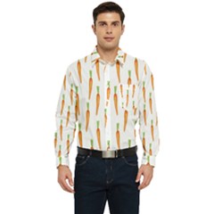 Carrot Men s Long Sleeve Pocket Shirt  by SychEva