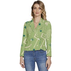 Angel-1 Women s Long Sleeve Revers Collar Cropped Jacket by nateshop