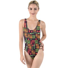 Vegetable High Leg Strappy Swimsuit by SychEva