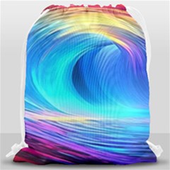 Art Fantasy Painting Colorful Pattern Design Drawstring Bag (large) by Ravend