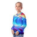 Art Fantasy Painting Colorful Pattern Design Kids  Long Sleeve Tee with Frill  View2