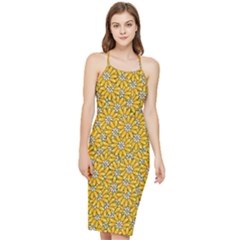 Flowers Bloom Art Colorful Artwork Design Pattern Bodycon Cross Back Summer Dress by Ravend