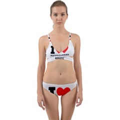 I Love Marijuana Brownie Wrap Around Bikini Set by ilovewhateva