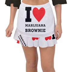 I Love Marijuana Brownie Fishtail Mini Chiffon Skirt by ilovewhateva