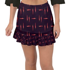 Hot Peppers Fishtail Mini Chiffon Skirt by SychEva