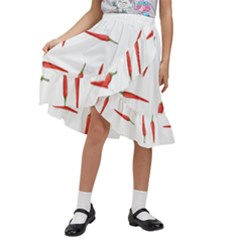 Pepper Kids  Ruffle Flared Wrap Midi Skirt by SychEva