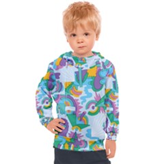 Pattern Hotdogtrap Kids  Hooded Pullover by Salman4z