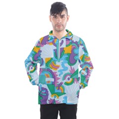 Pattern Hotdogtrap Men s Half Zip Pullover by Salman4z