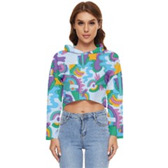 Pattern Hotdogtrap Women s Lightweight Cropped Hoodie by Salman4z
