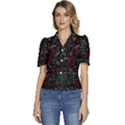 Abstract Pattern Puffed Short Sleeve Button Up Jacket View1