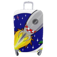 Rocket Ship Launch Vehicle Moon Luggage Cover (medium) by Salman4z