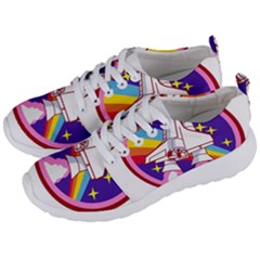 Badge Patch Pink Rainbow Rocket Men s Lightweight Sports Shoes by Salman4z