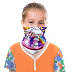 Badge Patch Pink Rainbow Rocket Face Covering Bandana (kids) by Salman4z