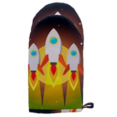 Rocket Take Off Missiles Cosmos Microwave Oven Glove by Salman4z