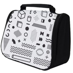 Pattern Hipster Abstract Form Geometric Line Variety Shapes Polkadots Fashion Style Seamless Full Print Travel Pouch (big) by Salman4z