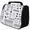 Pattern Hipster Abstract Form Geometric Line Variety Shapes Polkadots Fashion Style Seamless Full Print Travel Pouch (Big) View1