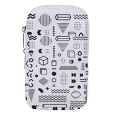 Pattern Hipster Abstract Form Geometric Line Variety Shapes Polkadots Fashion Style Seamless Waist Pouch (large) by Salman4z