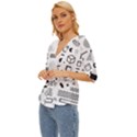 Pattern Hipster Abstract Form Geometric Line Variety Shapes Polkadots Fashion Style Seamless Lightweight Drawstring Hooded Top View2