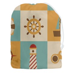 Nautical Elements Collection Drawstring Pouch (3xl) by Salman4z