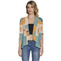 Nautical Elements Collection Women s 3/4 Sleeve Ruffle Edge Open Front Jacket View1