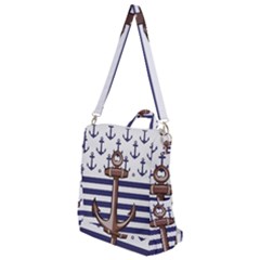 Anchor Background Design Crossbody Backpack by Salman4z