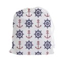 Nautical Seamless Pattern Drawstring Pouch (2XL) View1