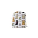 Cat Kitten Seamless Pattern Drawstring Pouch (XS) View2