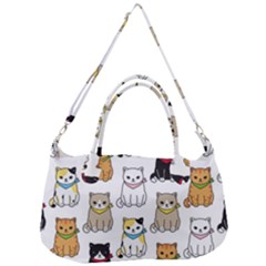 Cat Kitten Seamless Pattern Removable Strap Handbag by Salman4z