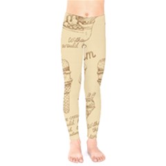 Ice-cream-vintage-pattern Kids  Classic Winter Leggings by Salman4z