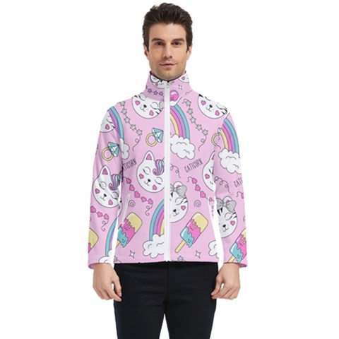 Beautiful-cute-animals-pattern-pink Men s Bomber Jacket by Salman4z