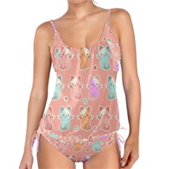 Cute-kawaii-kittens-seamless-pattern Tankini Set by Salman4z