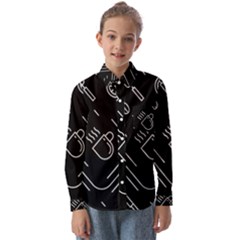 Coffee-background Kids  Long Sleeve Shirt by Salman4z