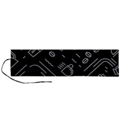 Coffee-background Roll Up Canvas Pencil Holder (l) by Salman4z
